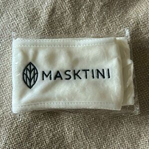 Masktini🧖‍♀️Velcro Adjustable No-Slip Soft Satin White Headband / OS / NIP